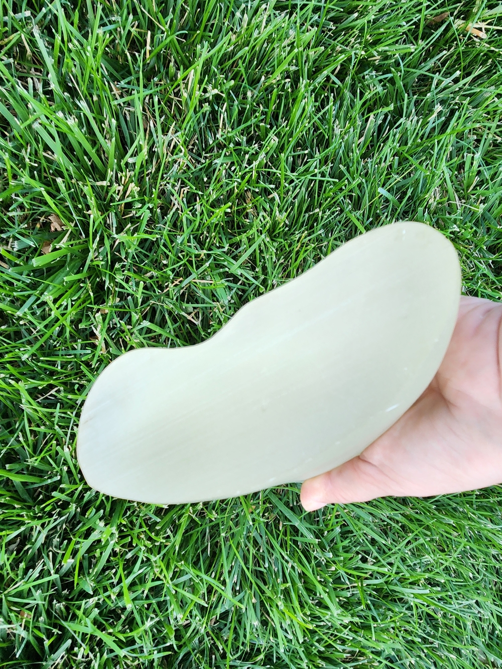Frosted Lucite Head Sculpture - Cream Decorative Bust - Picture 7 of 13